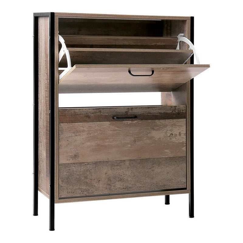 Artiss 12 Pair Wooden Shoe Rack Storage Cabinet Vintage