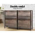 Artiss 12 Pair Wooden Shoe Rack Storage Cabinet Vintage