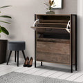 Artiss 12 Pair Wooden Shoe Rack Storage Cabinet Vintage