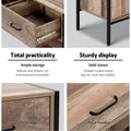 Artiss TV Stand 120cm Industrial Rustic Wooden Storage Cabinet