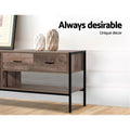 Artiss TV Stand 120cm Industrial Rustic Wooden Storage Cabinet