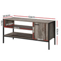 Artiss TV Cabinet 124cm Industrial Wood Storage Stand Entertainment Unit