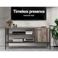 Artiss TV Cabinet 124cm Industrial Wood Storage Stand Entertainment Unit