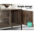 Artiss TV Cabinet 124cm Industrial Wood Storage Stand Entertainment Unit