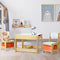 Keezi 3PCS Kids Table Chairs Set Activity Desk Chalkboard Storage