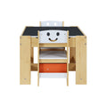 Keezi 3PCS Kids Table Chairs Set Activity Desk Chalkboard Storage