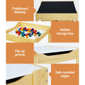 Keezi 3PCS Kids Table Chairs Set Activity Desk Chalkboard Storage