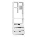 Artiss NANA White Bookshelf with Drawers Storage Unit