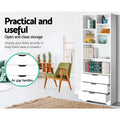 Artiss NANA White Bookshelf with Drawers Storage Unit