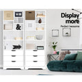 Artiss NANA White Bookshelf with Drawers Storage Unit