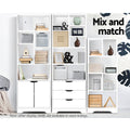 Artiss NANA White Bookshelf with Drawers Storage Unit