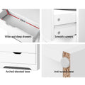 Artiss NANA White Bookshelf with Drawers Storage Unit