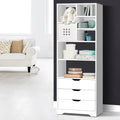 Artiss NANA White Bookshelf with Drawers Storage Unit