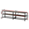 Artiss TV Stand 3-Tier Entertainment Unit Display Shelves Walnut