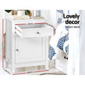Artiss Bedside Table with Drawers Nightstand White