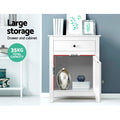 Artiss Bedside Table with Drawers Nightstand White