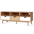 Artiss TV Cabinet 140cm Wooden Entertainment Unit Storage Scandi