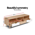 Artiss TV Cabinet 140cm Wooden Entertainment Unit Storage Scandi