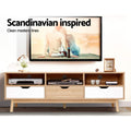 Artiss TV Cabinet 140cm Wooden Entertainment Unit Storage Scandi