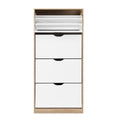 Artiss Shoe Rack Cabinet 4-Tier 60 Pairs White