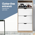 Artiss Shoe Rack Cabinet 4-Tier 60 Pairs White