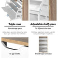 Artiss Shoe Rack Cabinet 4-Tier 60 Pairs White