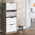 Artiss Shoe Rack Cabinet 4-Tier 60 Pairs White