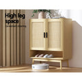Artiss Shoe Rack Cabinet 5-tier Rattan 20 Pairs Storage