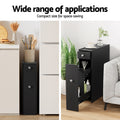 Artiss Wooden Bathroom Storage Cabinet Toilet Tissue Holder Black