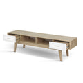 Artiss TV Cabinet Entertainment Unit 180cm Oak White Grey