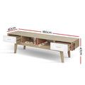 Artiss TV Cabinet Entertainment Unit 180cm Oak White Grey