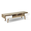 Artiss TV Cabinet Entertainment Unit 180cm Oak White Grey