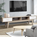 Artiss TV Cabinet Entertainment Unit 180cm Oak White Grey