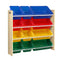 Keezi Kids Toy Box 12 Bins Bookshelf Organiser Storage Rack