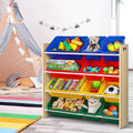 Keezi Kids Toy Box 12 Bins Bookshelf Organiser Storage Rack