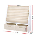 Keezi 4 Tier Kids Bookshelf Magazine Rack Organiser Drawer