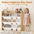Keezi Kids Toy Box 9 Bins Wooden Bookshelf Organiser Storage Rack