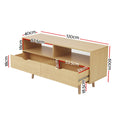 Artiss TV Cabinet 120cm Pine Entertainment Unit