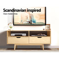 Artiss TV Cabinet 120cm Pine Entertainment Unit