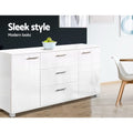 Artiss Buffet Sideboard High Gloss White Storage Cabinet