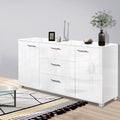Artiss Buffet Sideboard Cupboard Cabinet High Gloss Pantry Storage Drawers White