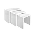 Artiss Nesting Coffee Table Set 3 Glossy White