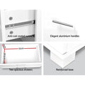 Artiss Bedside Table 2 Drawers High Gloss White