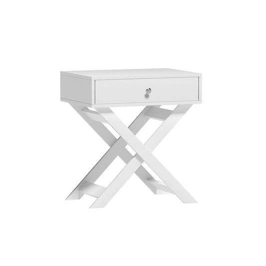 Artiss Bedside Table 2 Drawer White Nightstand Side Cabinet Storage
