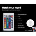 Artiss Bedside Table LED 2 Drawers White REMI