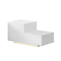 Artiss Bedside Table LED 2 Drawers White REMI