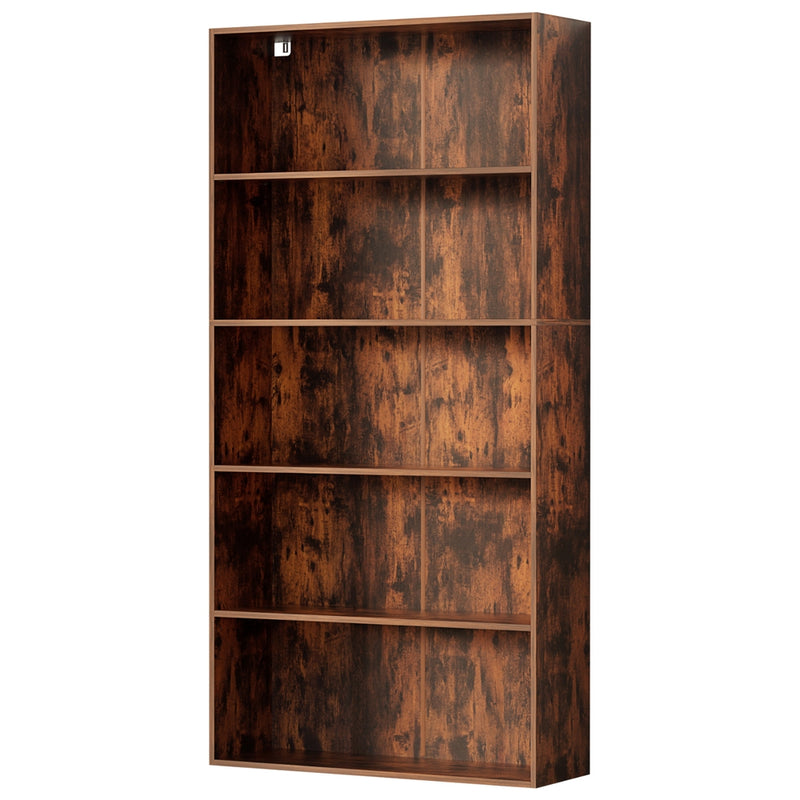 Artiss 5 Tier Bookshelf Walnut Storage Shelves