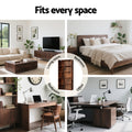 Artiss 5 Tier Bookshelf Walnut Storage Shelves