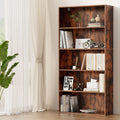 Artiss 5 Tier Bookshelf Walnut Storage Shelves