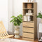 Artiss 3 Drawer Tallboy Chest Pine Cabinet Storage